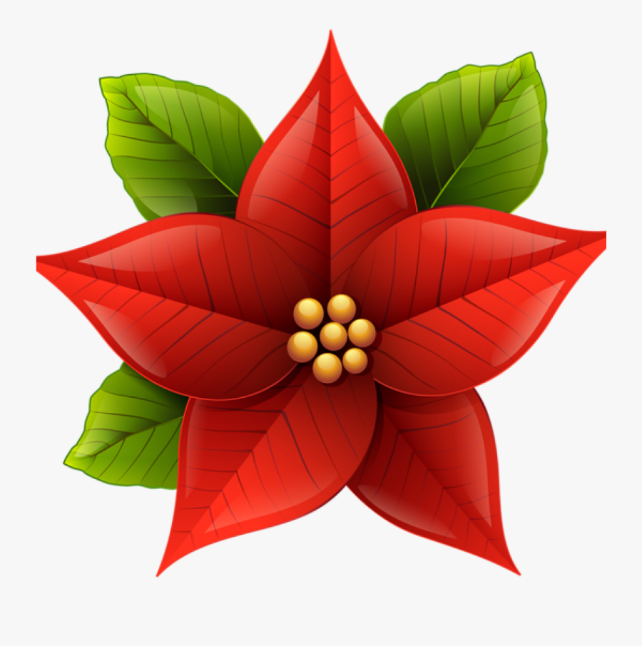 Poinsettia Transparent Svg File Free - Poinsettia Clipart, Transparent Clipart