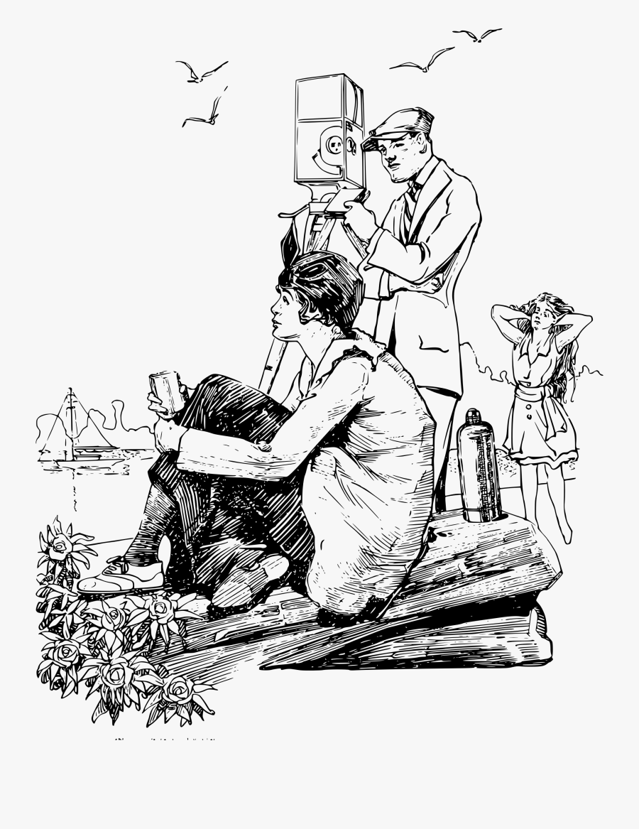 Filming A Movie Clip Arts - Drawing Filming, Transparent Clipart