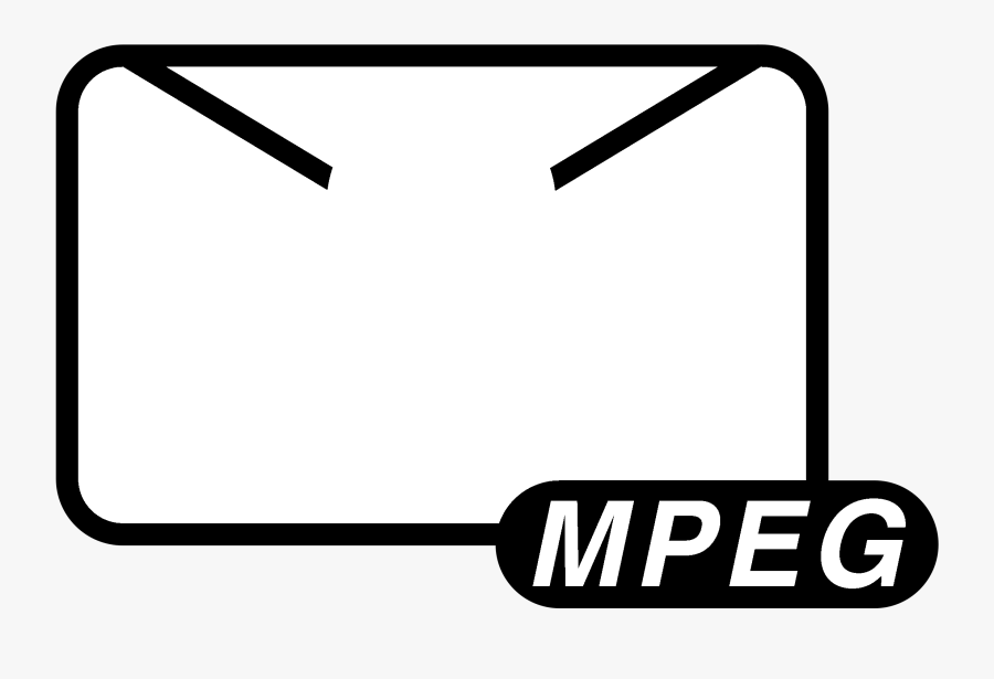 E Movie Mpeg Logo Black And White - Mpeg, Transparent Clipart