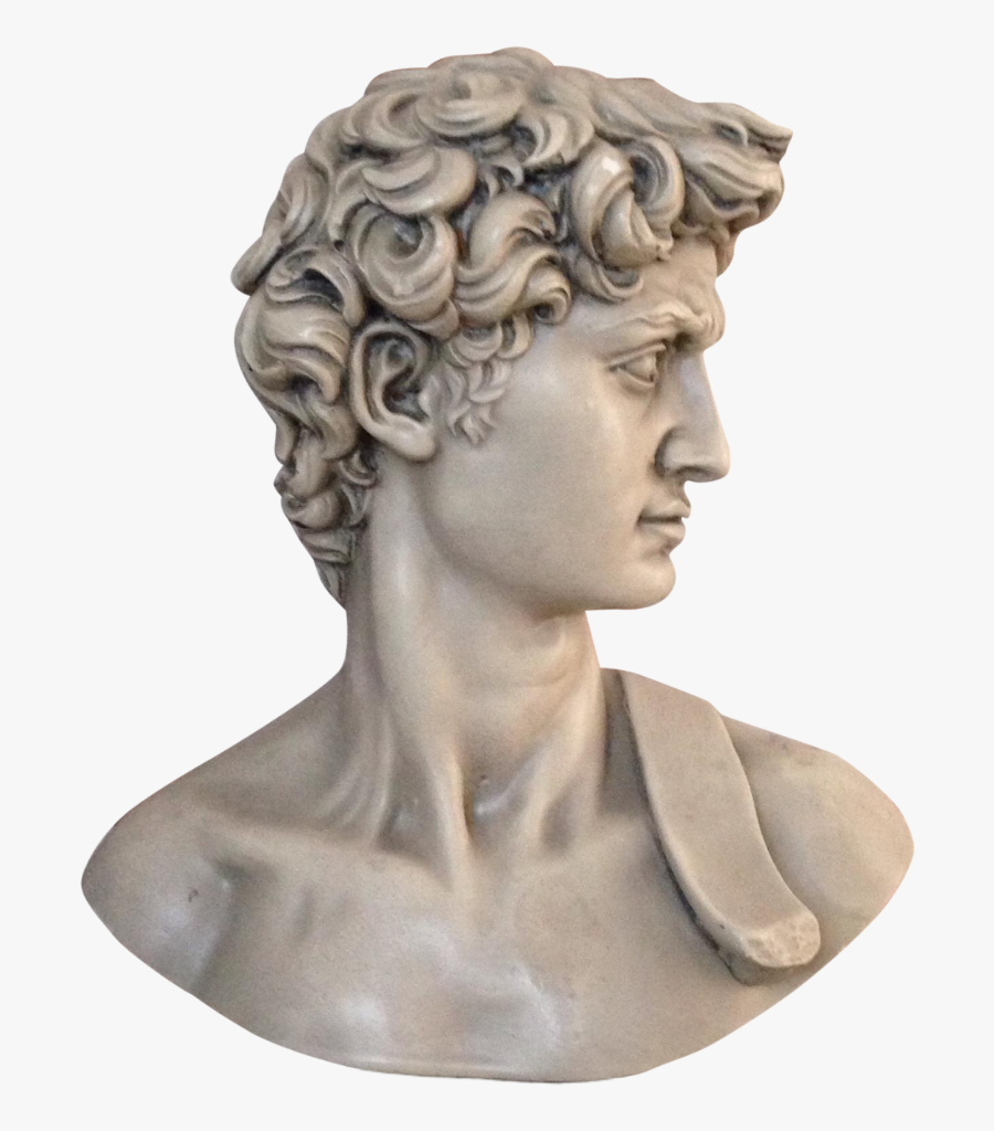 #david #bust #head #cheat #statue #ancient #rome #greek, Transparent Clipart