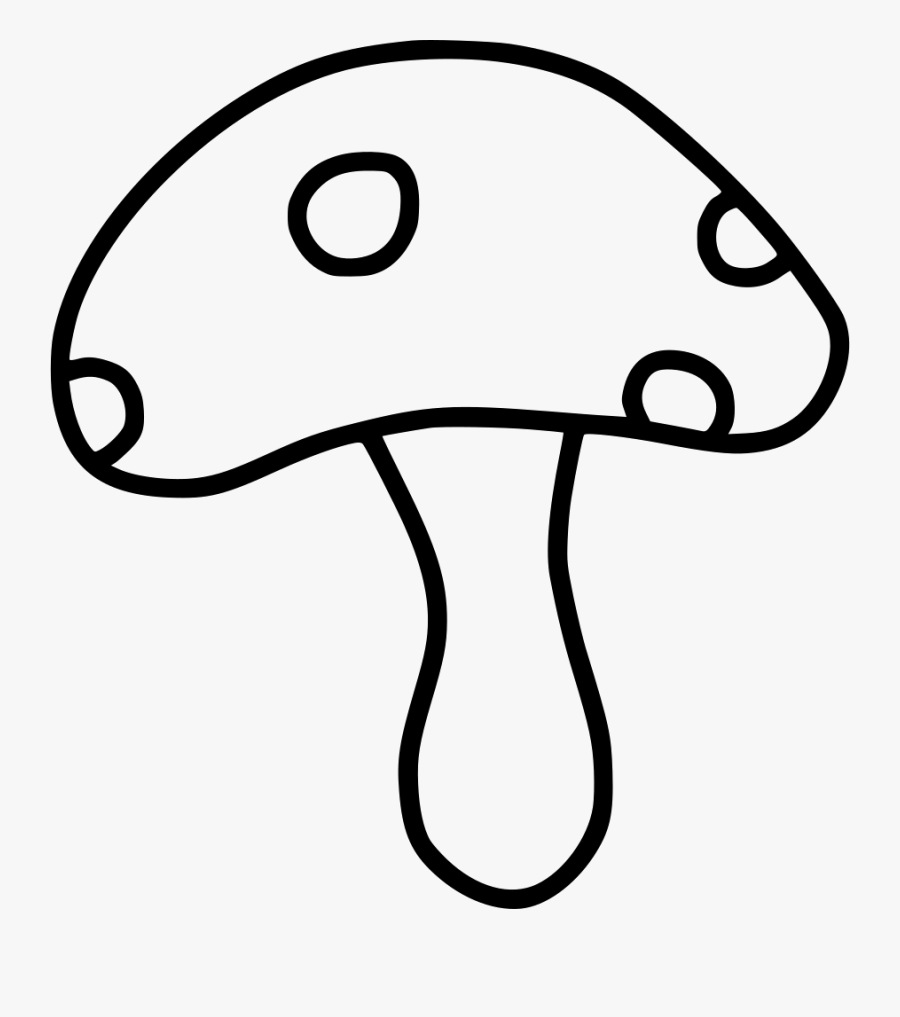 Drawing Vegetables Mushroom - Seta Para Colorear, Transparent Clipart