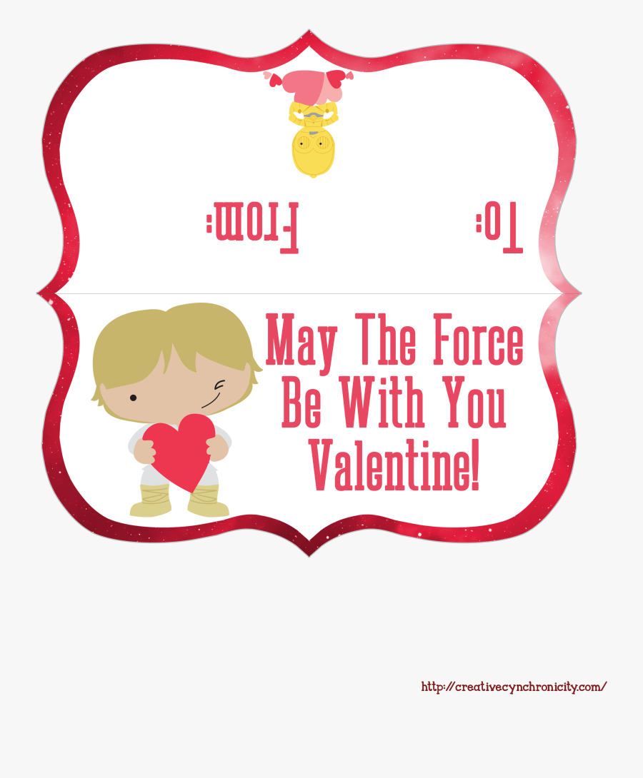 Star Wars Valentine Bag Topper - Illustration, Transparent Clipart