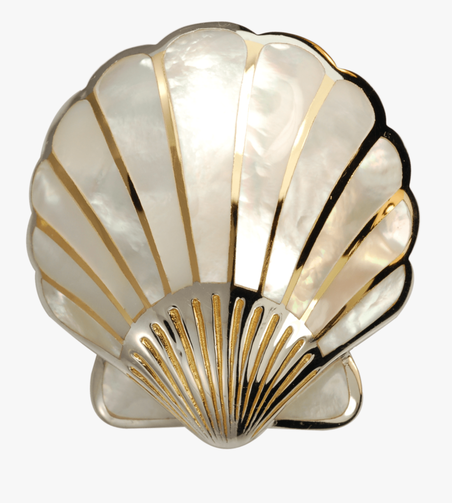 Transparent Scallop Png - Seashell With Pearl Png Transparent, Transparent Clipart