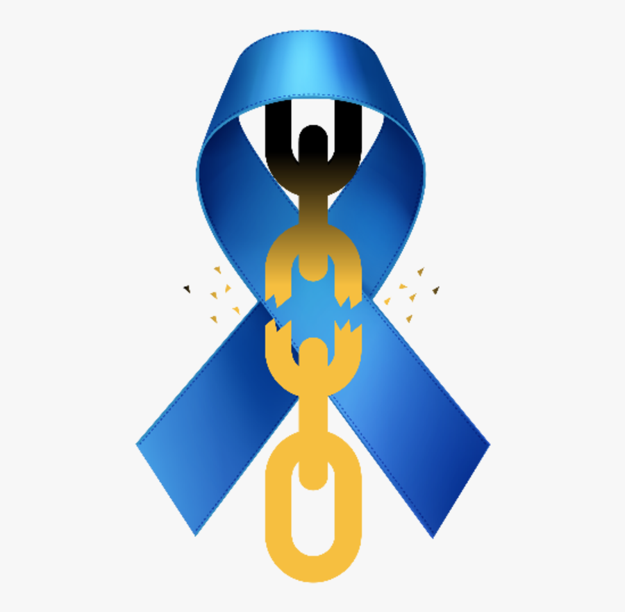 January Is National Slavery And Human Trafficking Prevention - Human Trafficking Blue Ribbon, Transparent Clipart