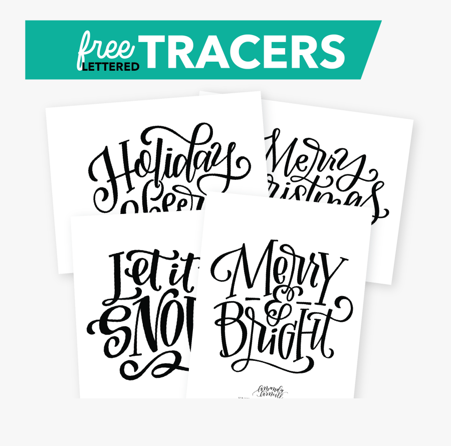 Clip Art Lettered Christmas Throw Pillows - Calligraphy, Transparent Clipart