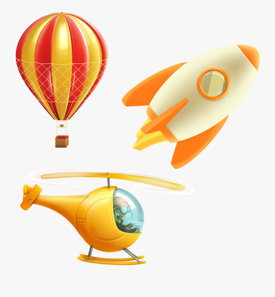 Hot Air Balloons Anime Png, Transparent Clipart