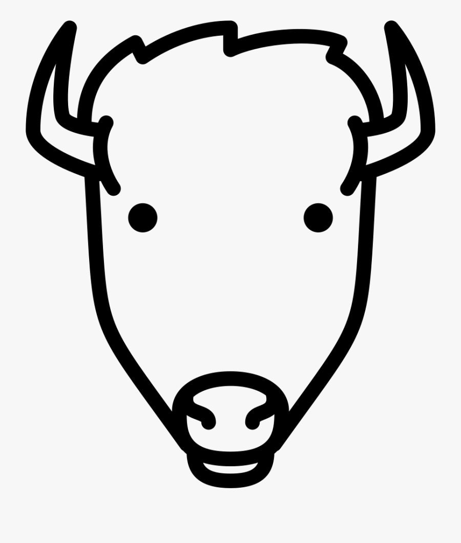 Png File Svg - Bison Head Vector, Transparent Clipart