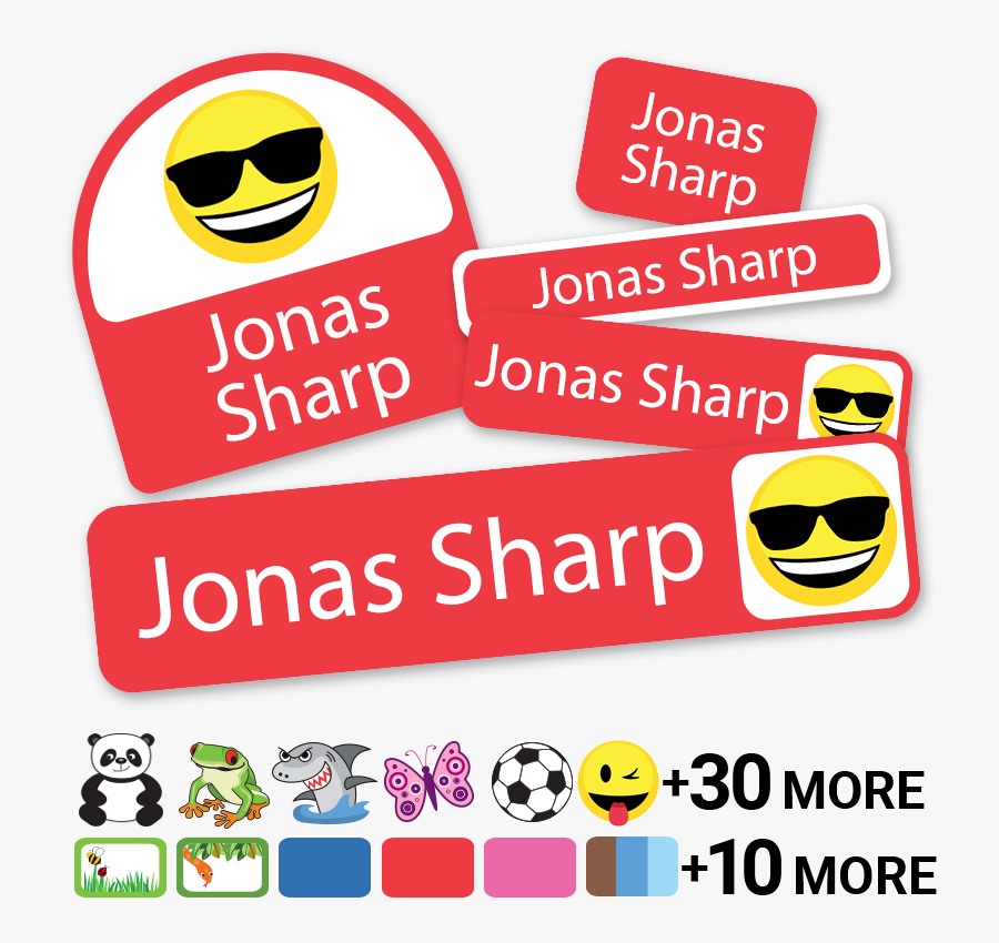 Emoji Labels For School For Kids, Transparent Clipart