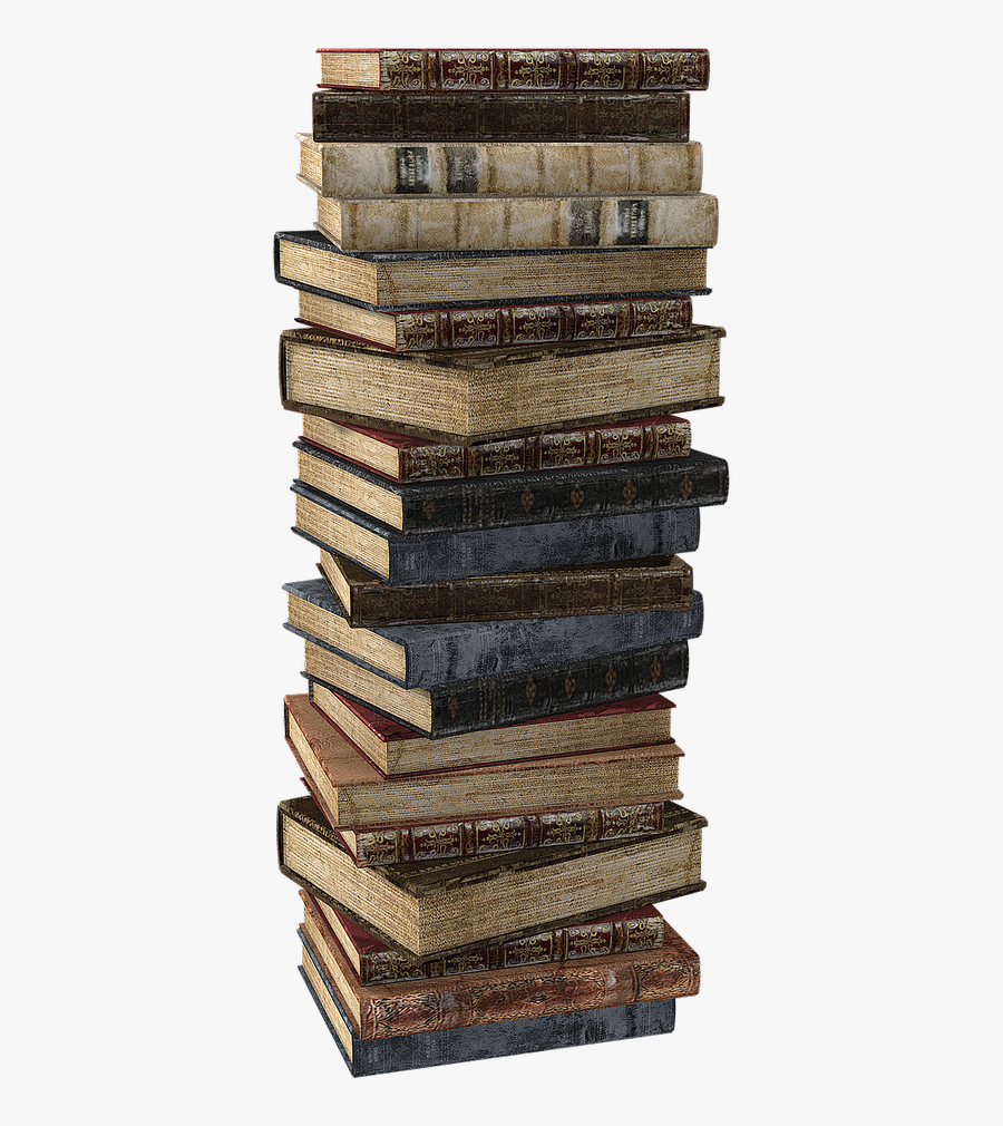 Book Book Stack Stacked - Transparent Stacks Of Books, Transparent Clipart