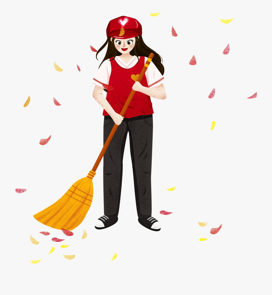 Transparent Sweeping Broom Clipart - Dibujos De Niña Barriendo, Transparent Clipart