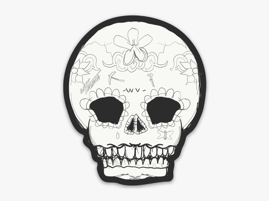 Old Skull Sketch - Skull, Transparent Clipart