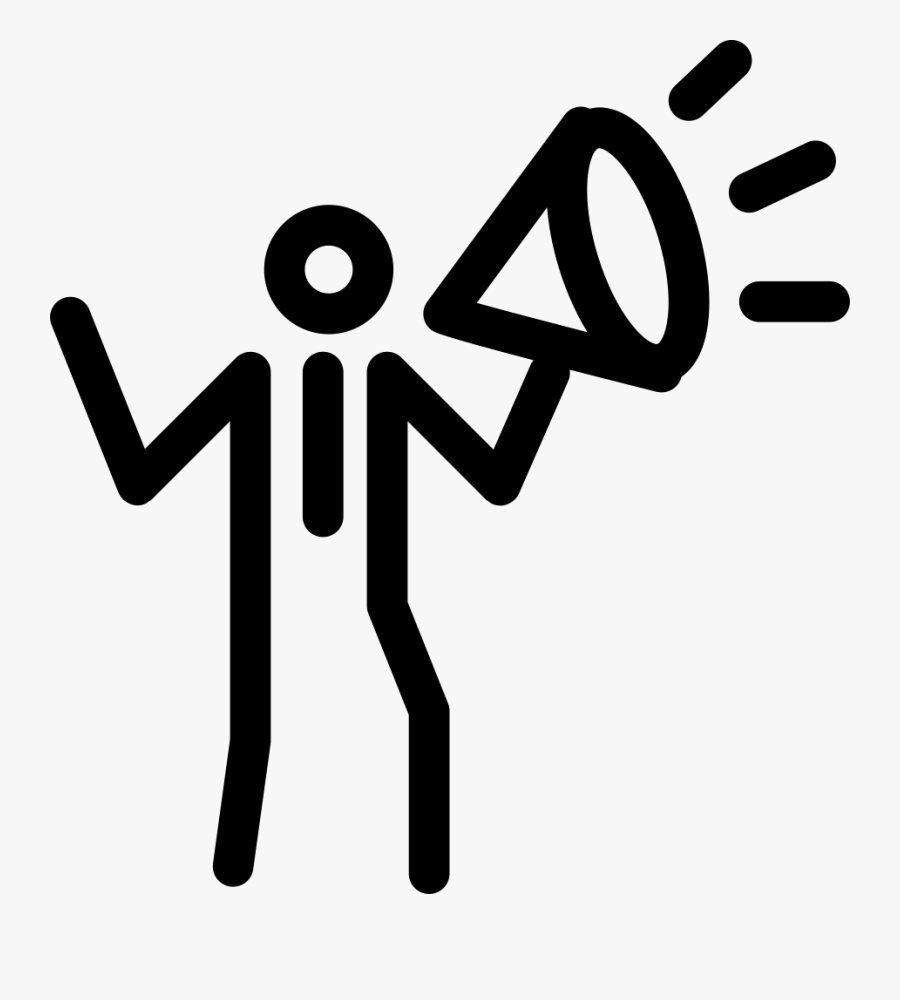 Person With Speaker Making - Announcement Logo Png, Transparent Clipart