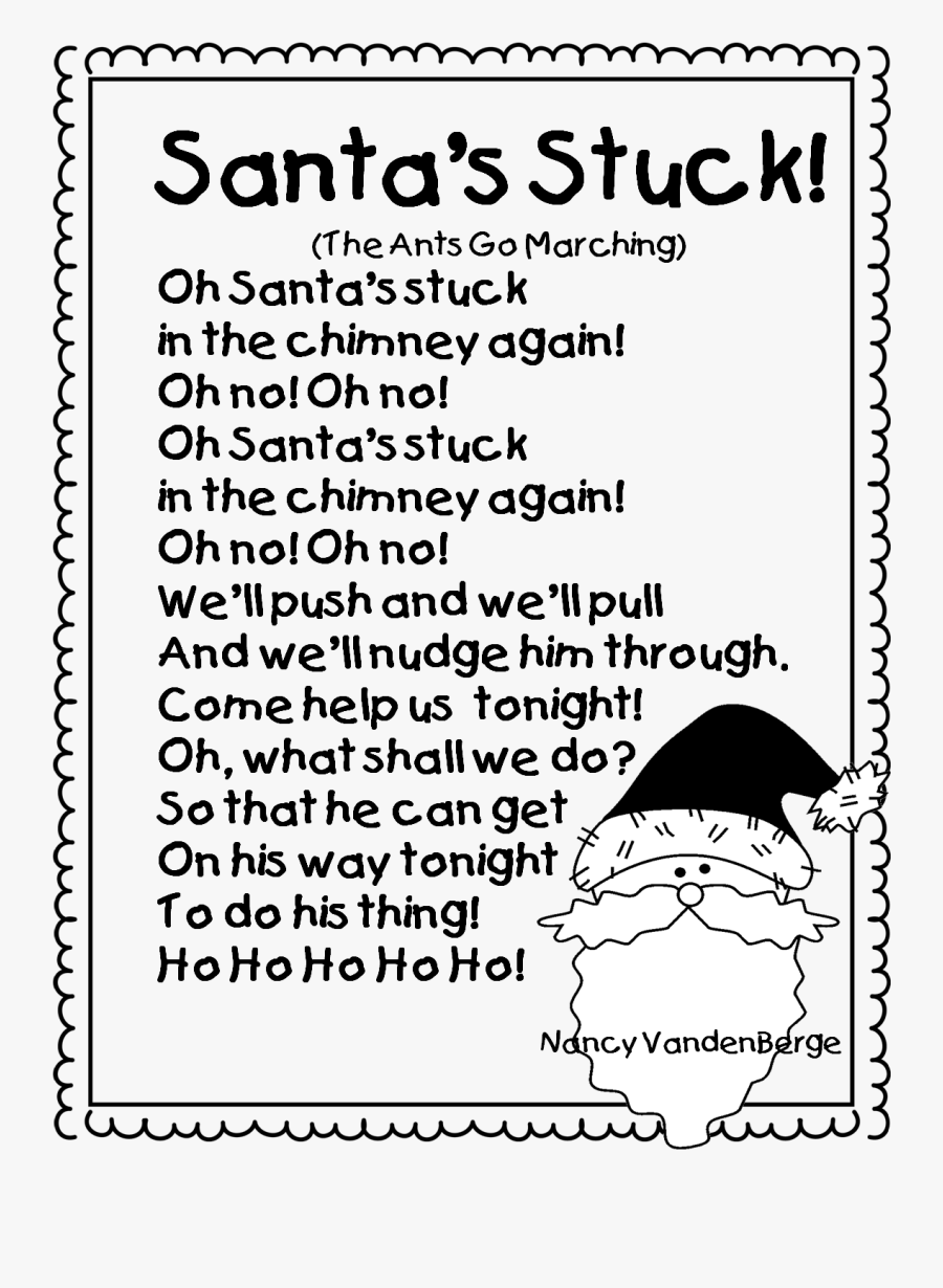 Santa Stuck In Chimney Poem, Transparent Clipart