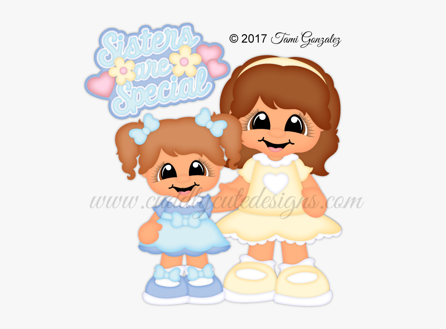 Sisters - Cartoon, Transparent Clipart