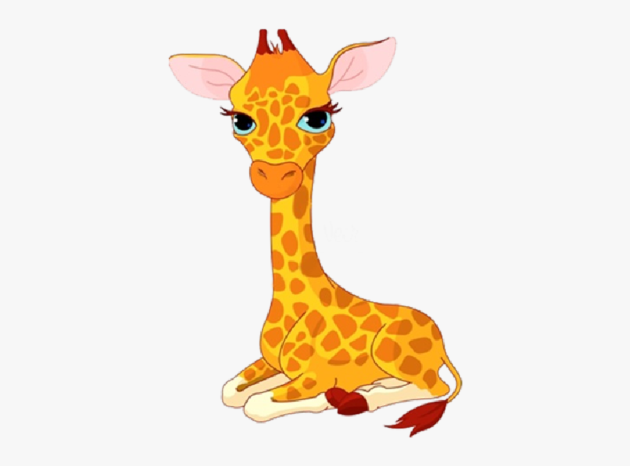 Girrafe Drawing Cute - Free Cute Giraffe Cartoon, Transparent Clipart