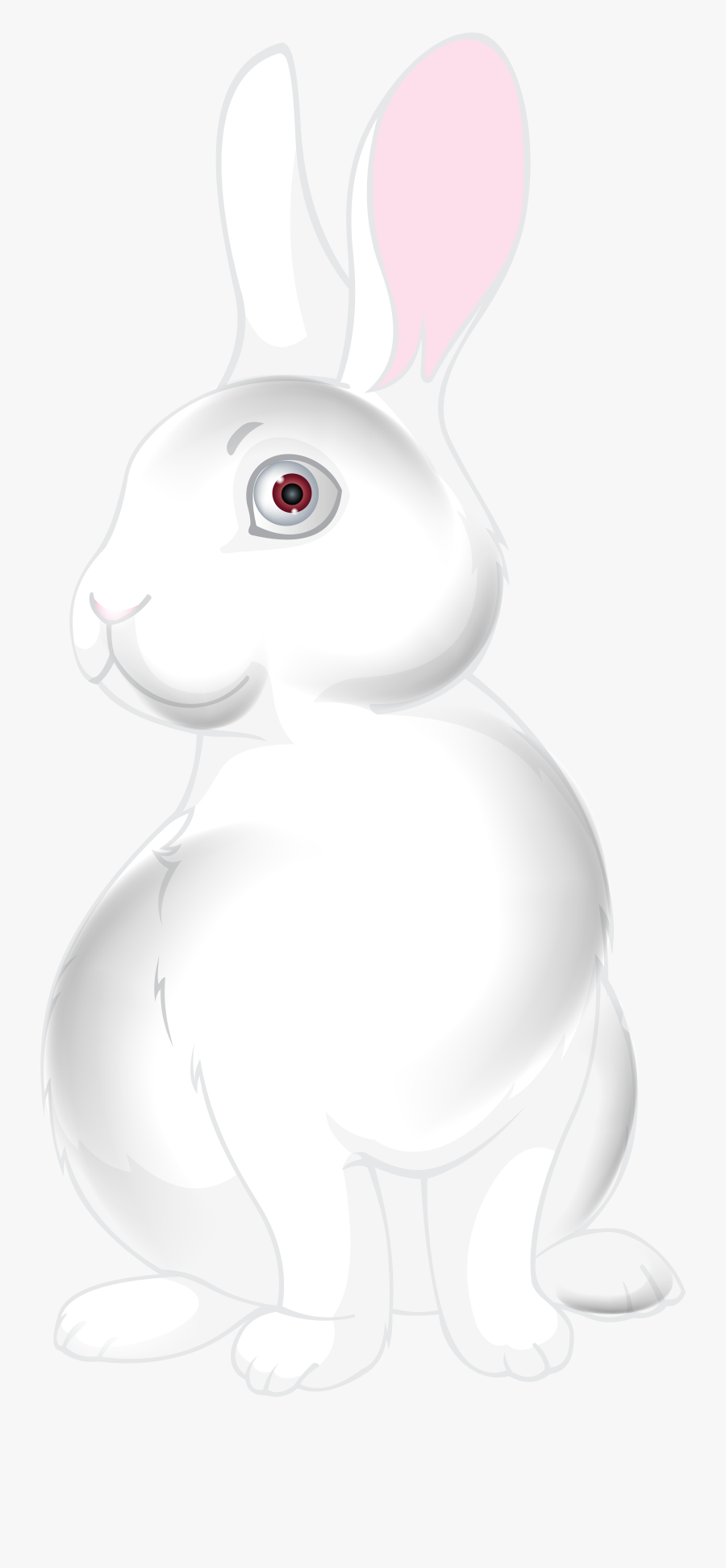 White Bunny Cartoon Png Clip Art Image - Cartoon, Transparent Clipart