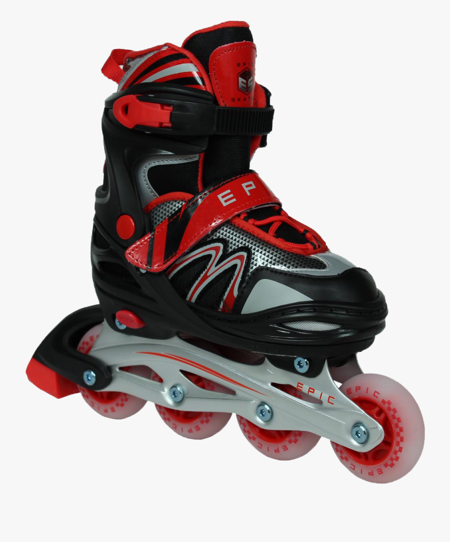Black And Red Roller Skates, Transparent Clipart