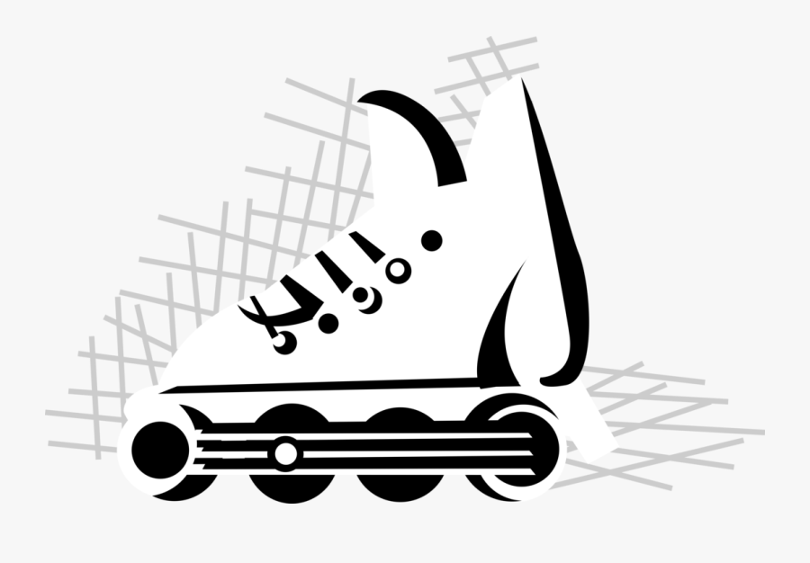 Vector Illustration Of Rollerblading Inline Rollerblade - Illustration, Transparent Clipart