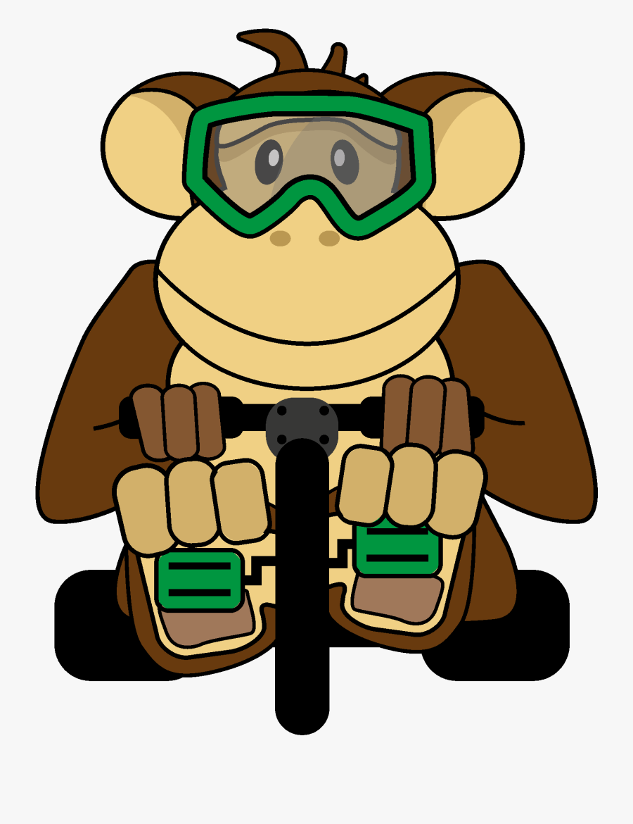 Bikemonkey - Monkey Bike Png, Transparent Clipart
