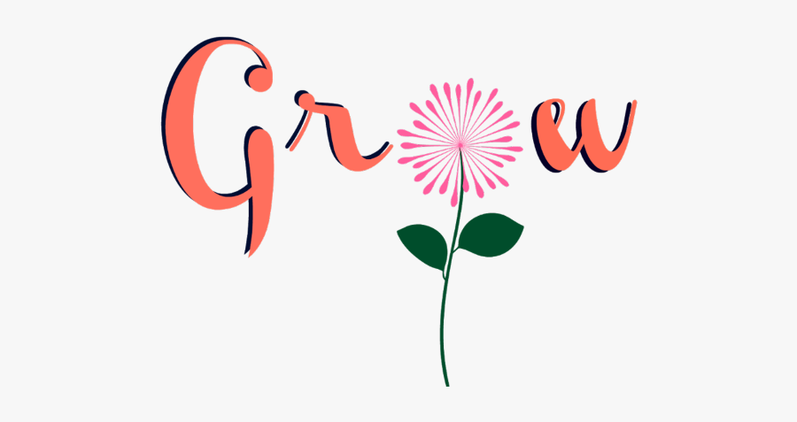 #ftestickers #text #typography #wordart #grow - Graphic Design, Transparent Clipart