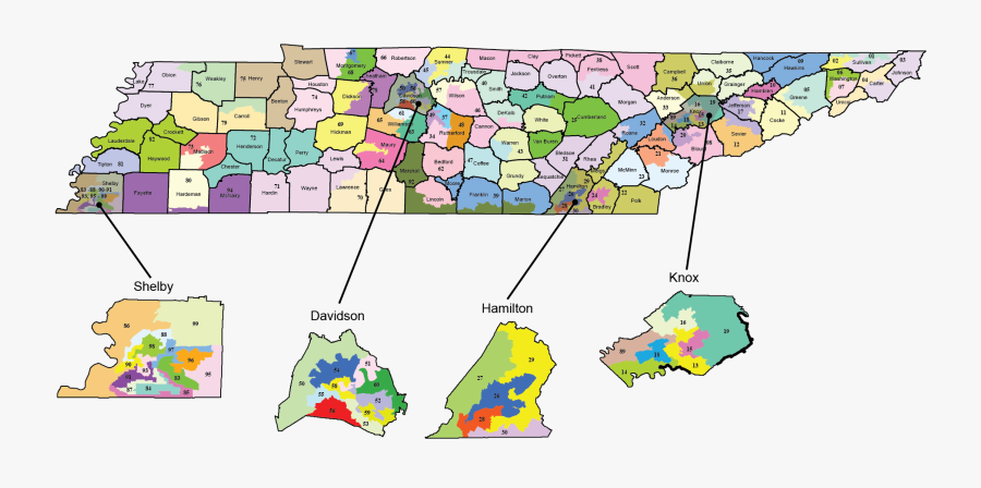 Of Tennessee Secretary State - Tennessee State House Districts, Transparent Clipart