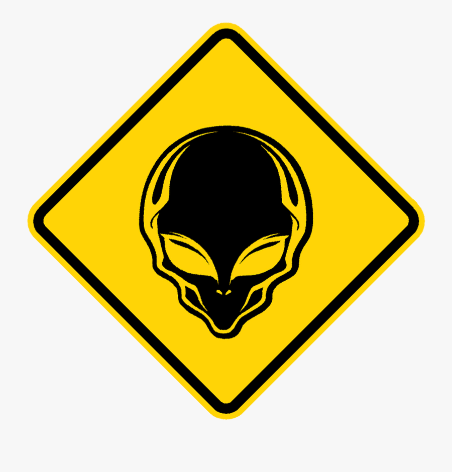 Alien Crossing Sign - Winding Right Road Signs, Transparent Clipart