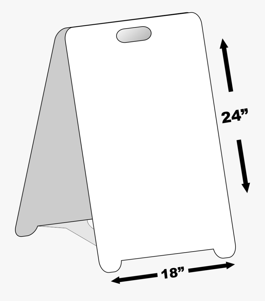 Blank Sandwich Board Signs, Transparent Clipart