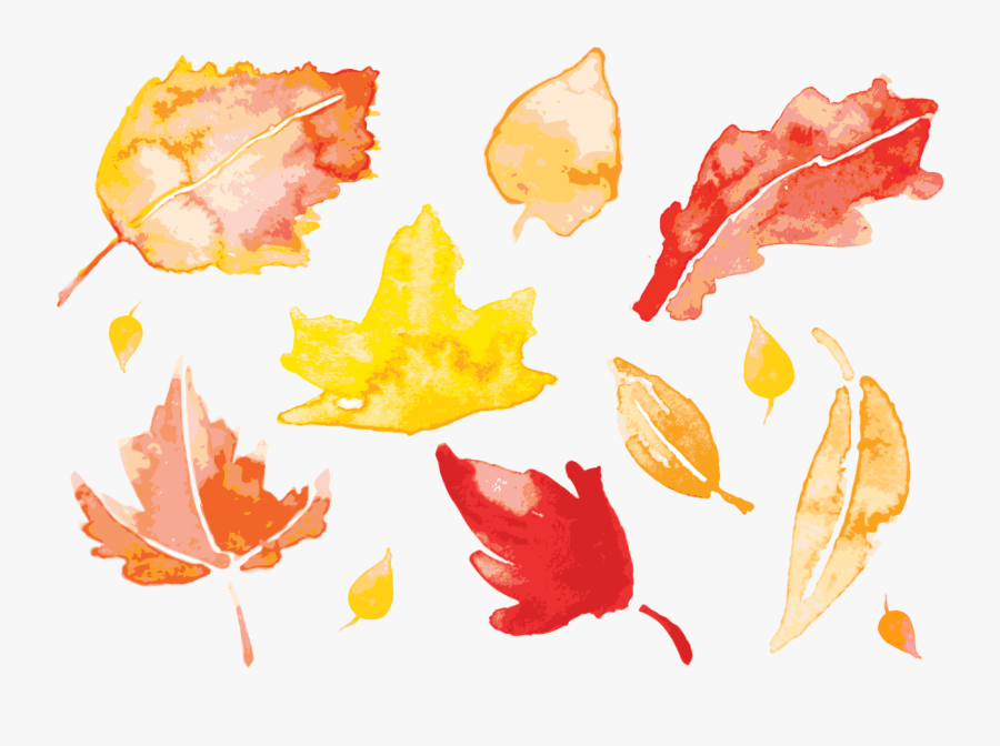 Fall Leaf Vector Png - Watercolor Fall Leaf Clip Art, Transparent Clipart