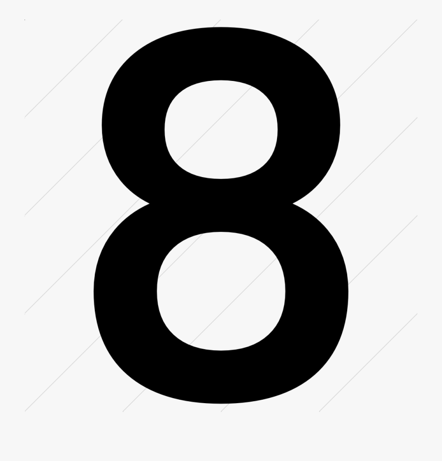 Number 8 Icon Clipart Best Top 8 Icon - Black Number 8 Png, Transparent Clipart