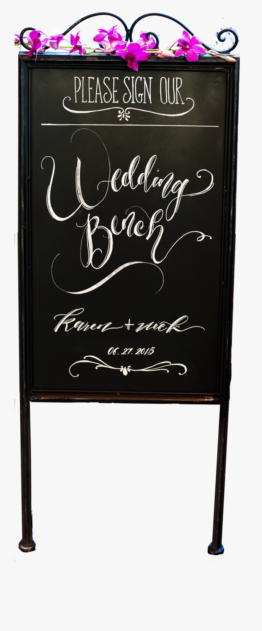 Clipart Wedding Chalkboard - Calligraphy, Transparent Clipart