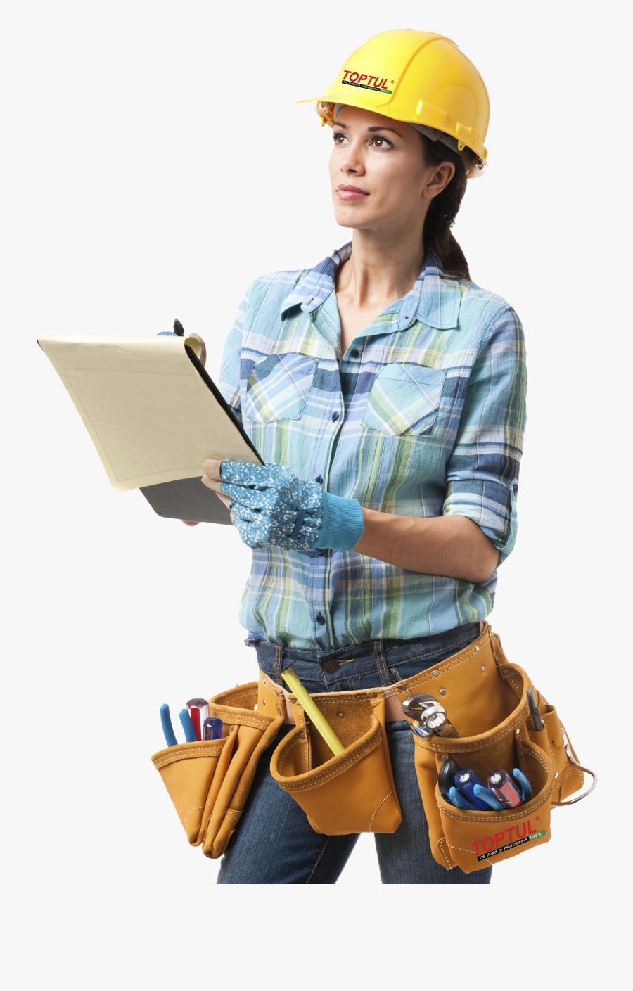 Girl Construction Worker Png, Transparent Clipart