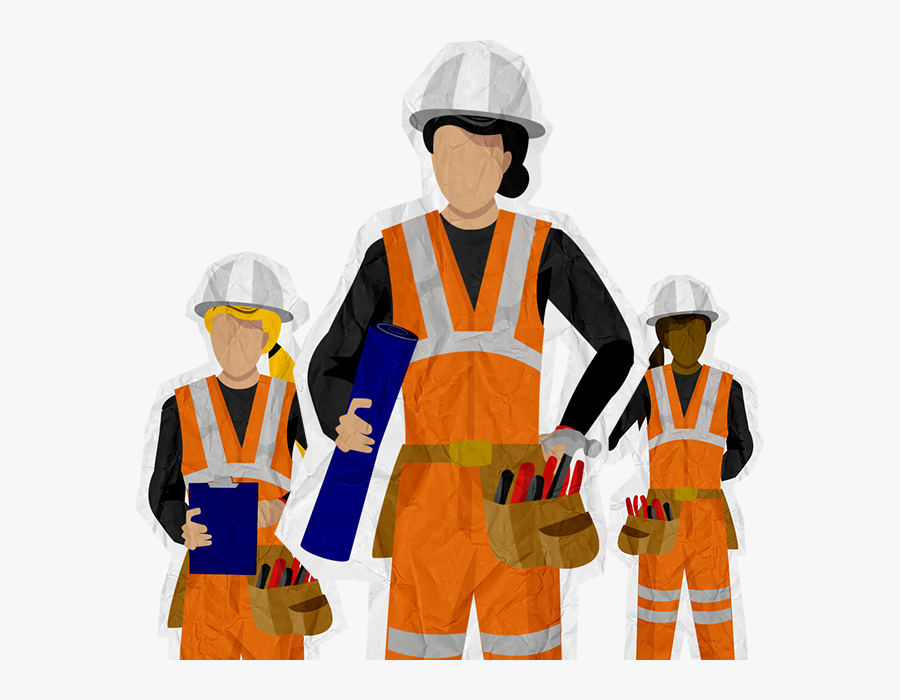 Construction Clipart Teamwork - Hard Hat Worker Clipart Transparent, Transparent Clipart