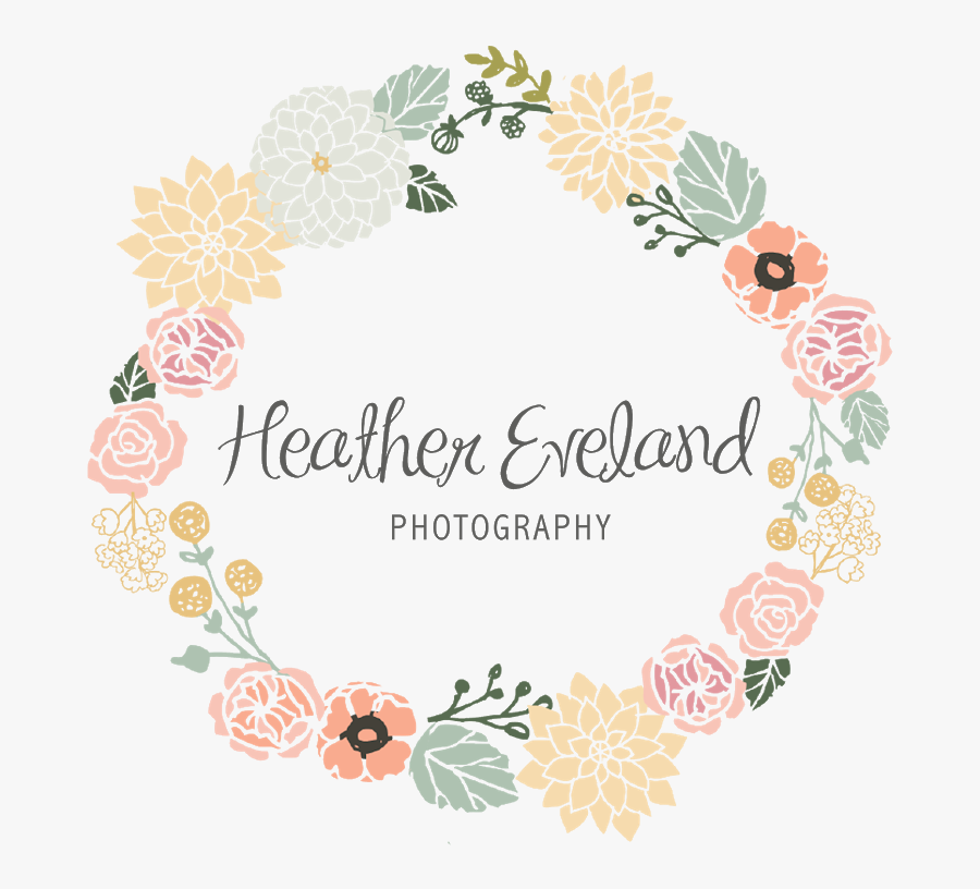 Heather Eveland Photography - Transparent Flower Border Circle, Transparent Clipart