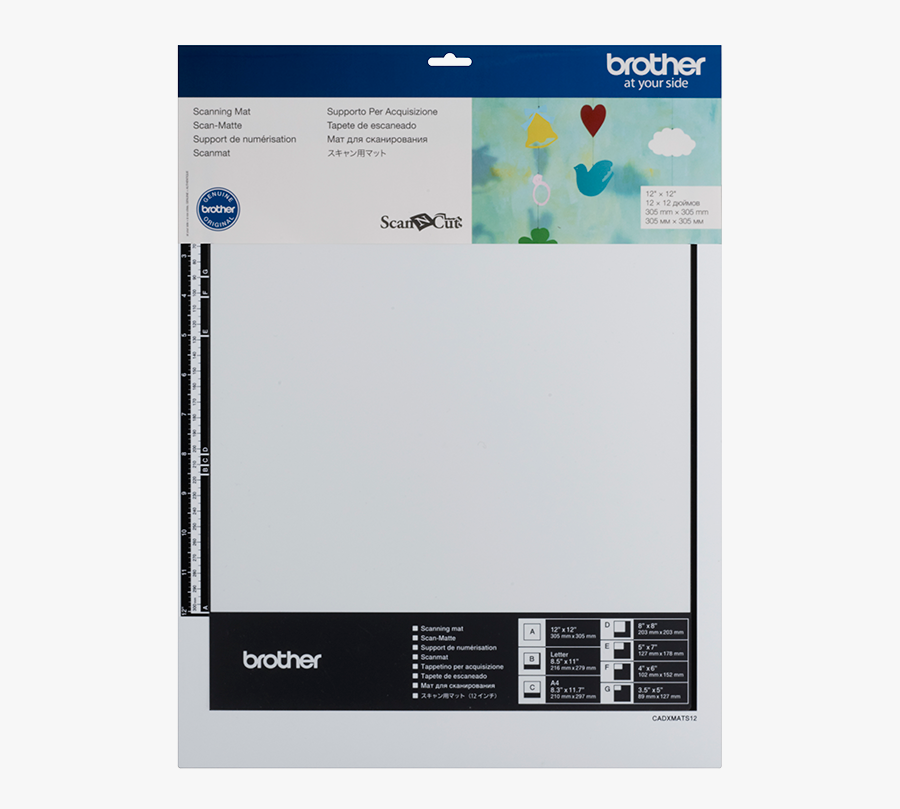 Camats12 Front - Brother 12 X 12 Scanning Mat, Transparent Clipart