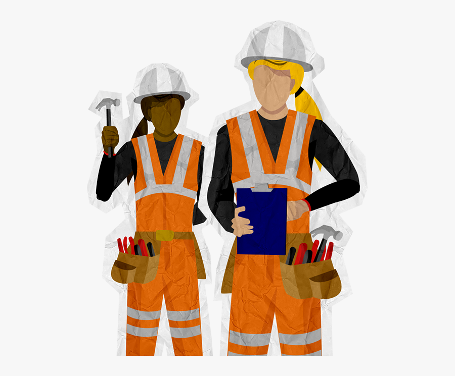 Women In Construction Png, Transparent Clipart