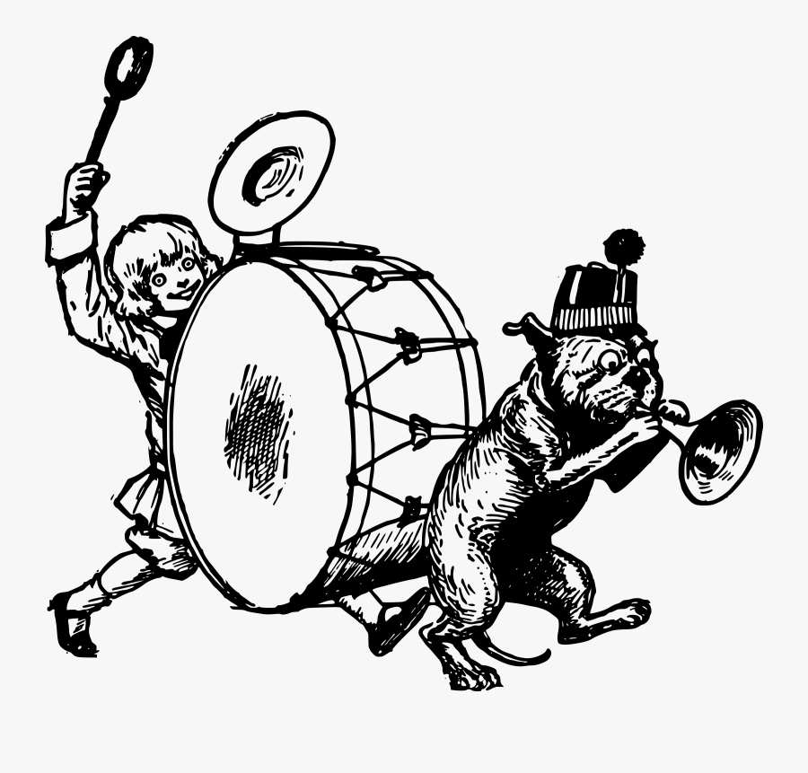 Vintage Clipart Of A Boy And A Dog Marching Along With - Openclipart Logo, Transparent Clipart