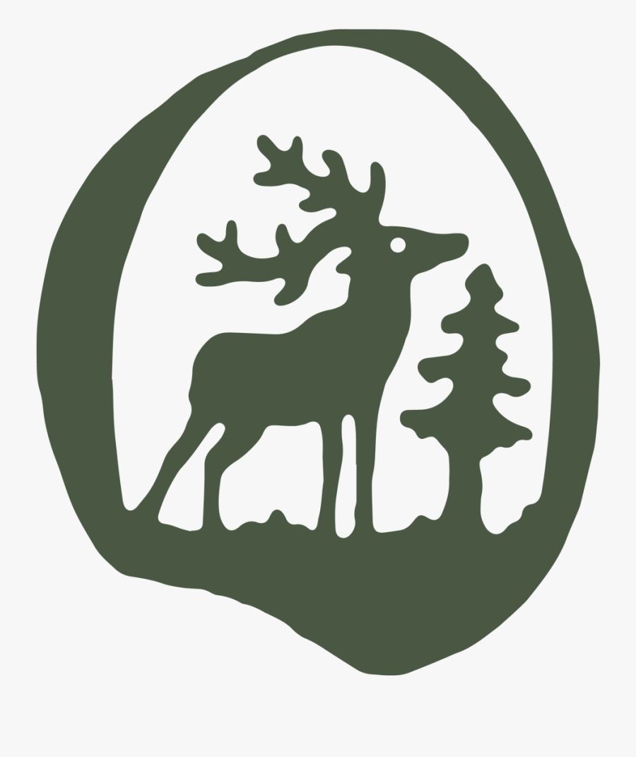 Reindeer Logo Green Antler Silhouette - Elk, Transparent Clipart