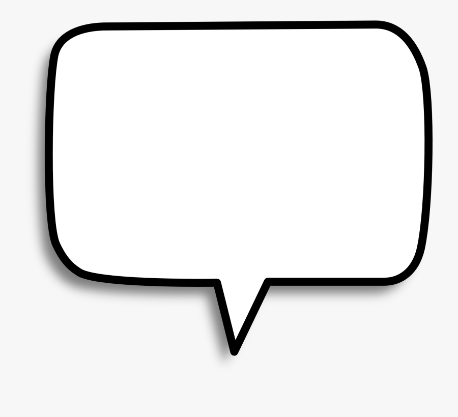 Square Speech Bubble White, Transparent Clipart