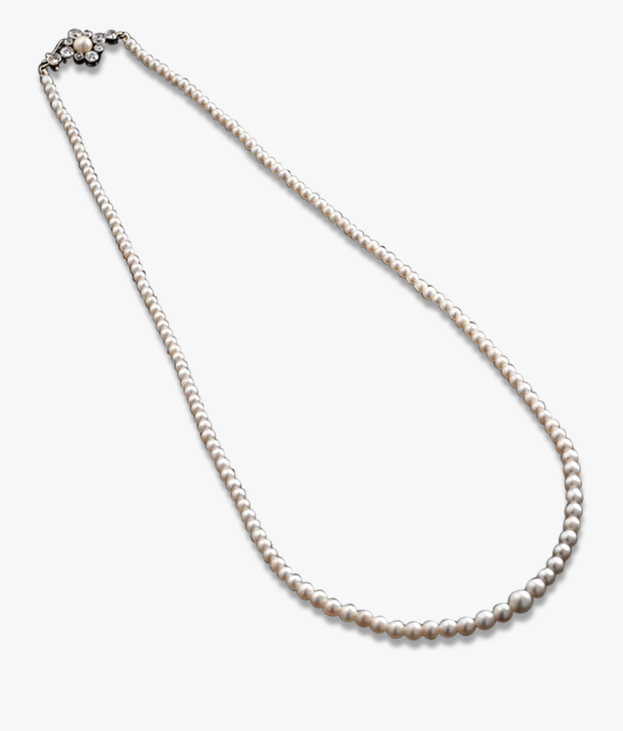 Graduated Saltwater Pearl Necklace - Chain, Transparent Clipart