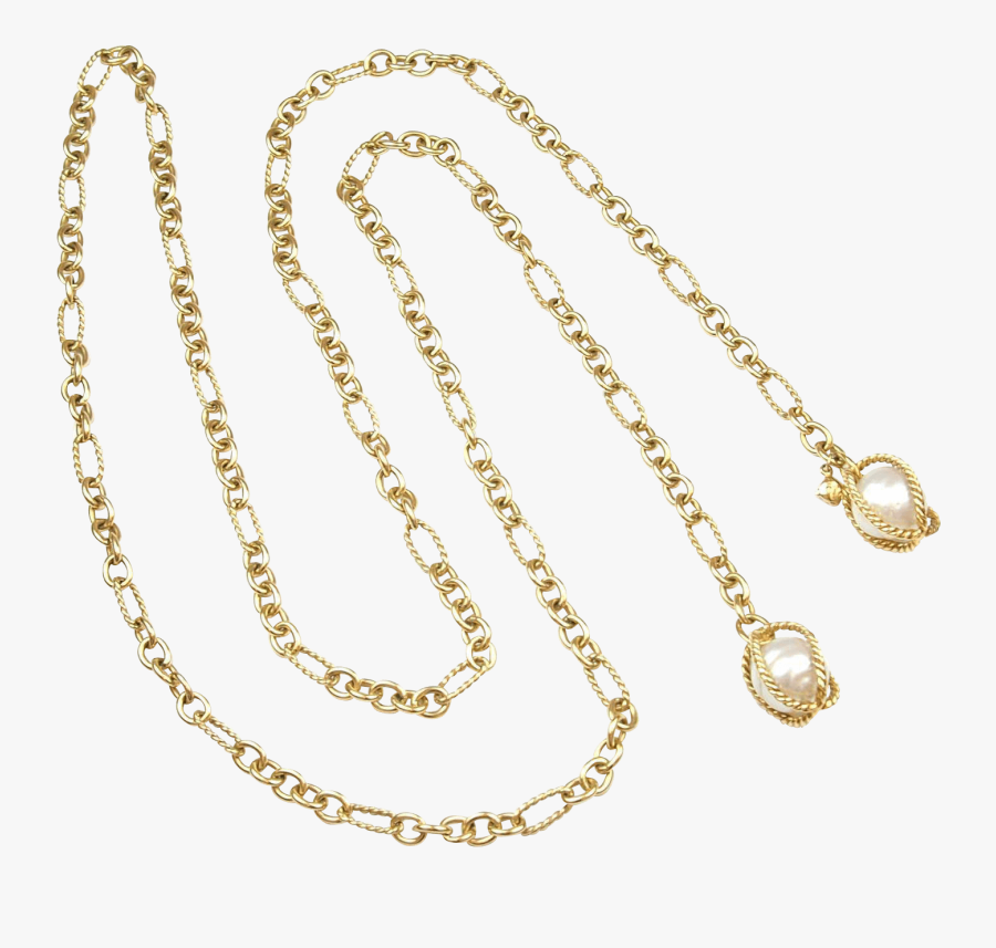 Retired David Yurman Lariat Tahitian Pearl Necklace - Necklace, Transparent Clipart