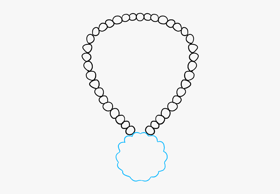 How To Draw Necklace - Drawing Of A Necklace, Transparent Clipart