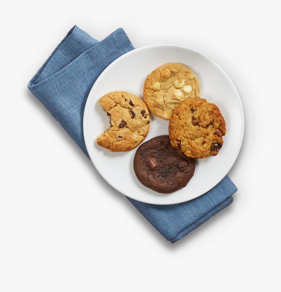 Clip Art Chocolate Chip Cookie Biscuits - Plate Of Cookies Png, Transparent Clipart