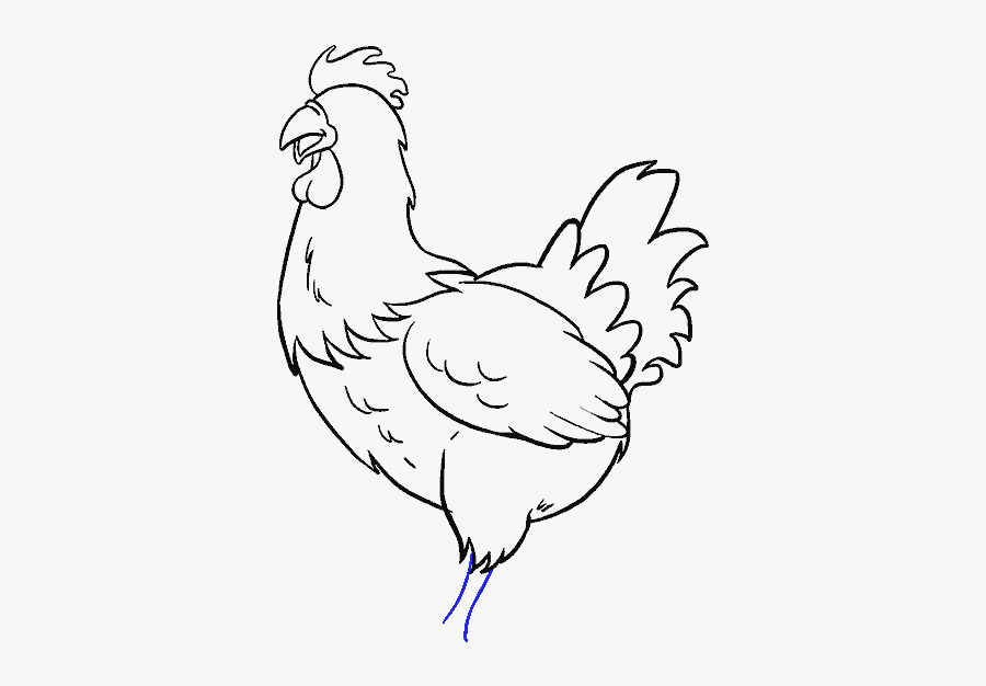 Clip Art Freeuse Download How To Draw A - Chicken Drawing Png, Transparent Clipart