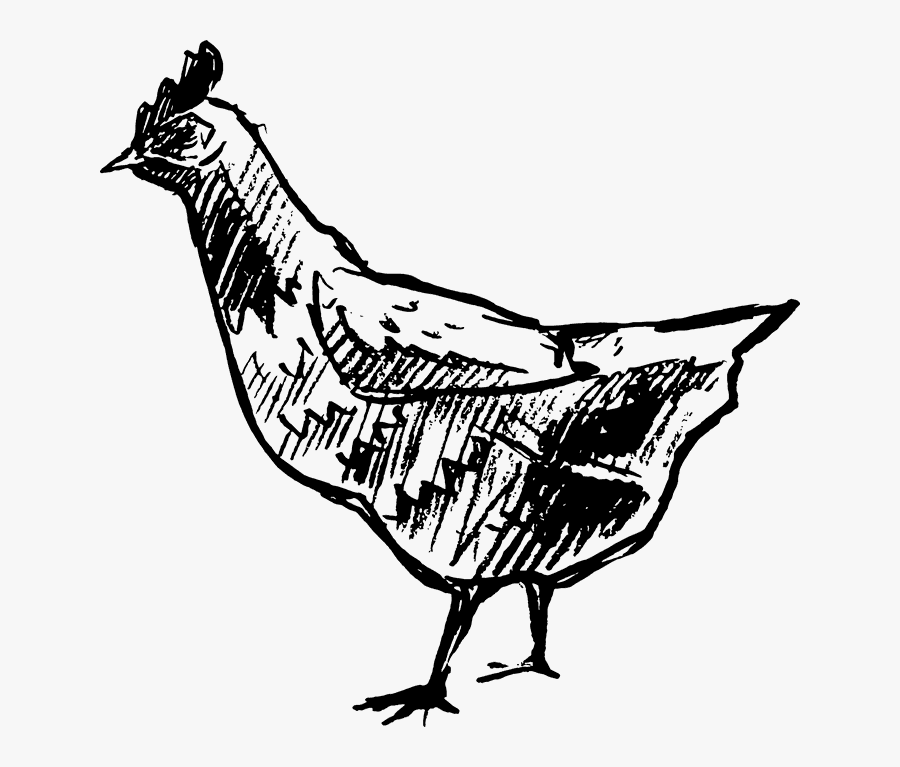 Chicken On The Hunt Rubber Stamp - Phasianidae, Transparent Clipart