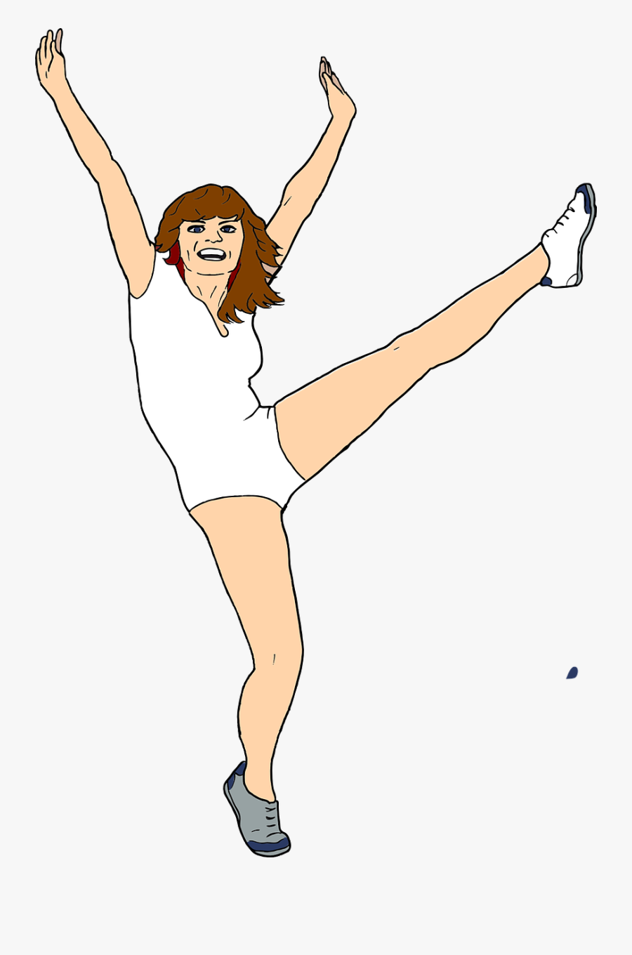 Woman Aerobics Fitness Free Picture - Aerobic Dance Cartoon Png, Transparent Clipart