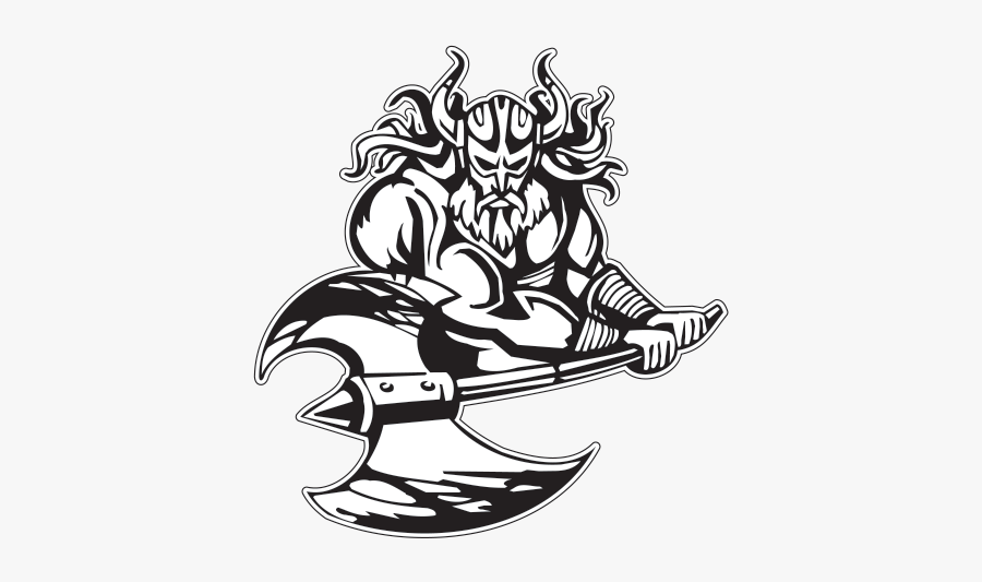 Black And White Viking Warrior Clipart, Transparent Clipart