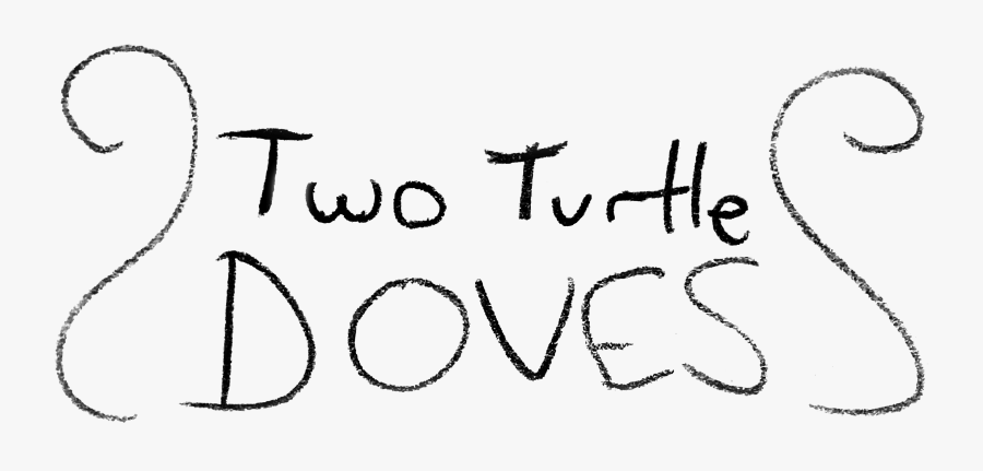 Vector Doves Turtle Dove - Calligraphy, Transparent Clipart