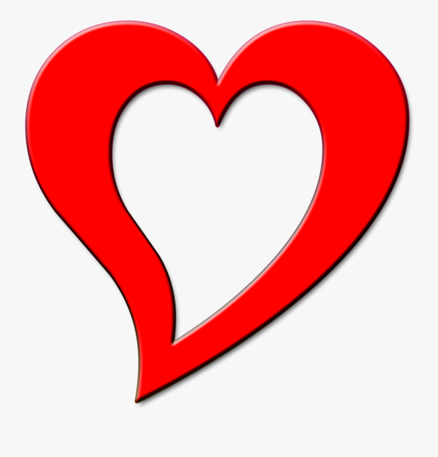 Contorno De Corazon Png, Transparent Clipart