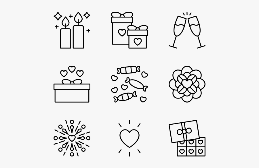 Valentines Day - Happy New Year Icon Png, Transparent Clipart