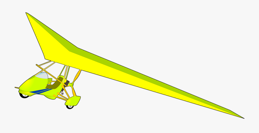 Microlight, Fly, Plane, Airplane, Glider, Yellow - Ultralight Aviation, Transparent Clipart